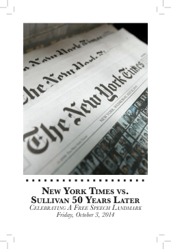 new york times vs sullivan 50 years later