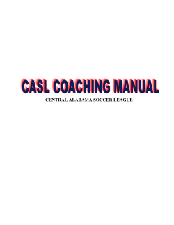 to a copy of the CASL Recreational Soccer Coach`s Manual