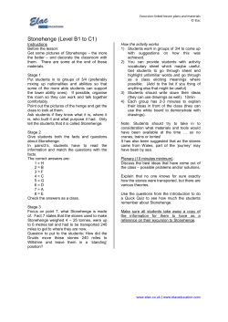 Stonehenge (Level B1 to C1)
