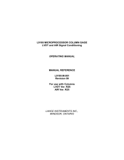 L9100 MICROPROCESSOR COLUMN GAGE LVDT and AIR Signal