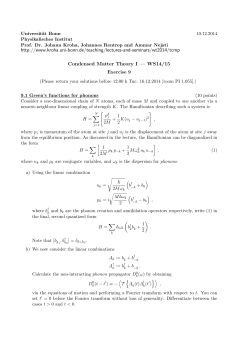 Exercise Sheet 9 + Solutions