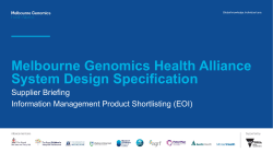 Melbourne Genomics Health Alliance System Design Specification
