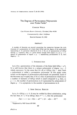 The Degrees of Permutation Polynomials over Finite Fields*
