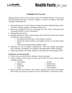 Guidelines For Exercise