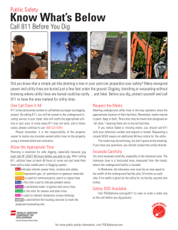 Fact Sheet: Call 811 Before You Dig