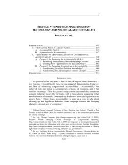 digitally democratizing congress? technology