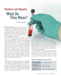 Routine Lab Reports: What Do They Mean?