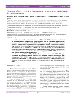 The role of FLI-1-EWS, a fusion gene reciprocal to EWS-FLI