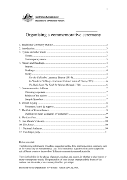 Organising a commemorative event - ANZAC Portal