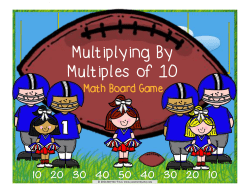 Multiplying By Multiples of 10
