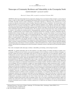 Timescapes of Community Resilience and Vulnerability in the