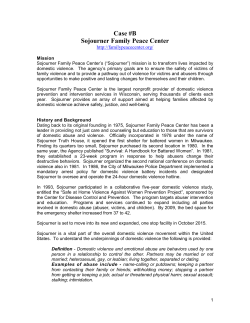 Case #B Sojourner Family Peace Center