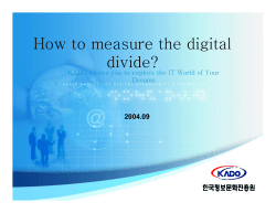 How to measure the digital divide?