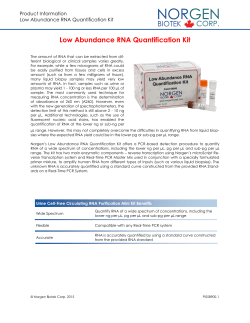 Low Abundance RNA Quantification Kit