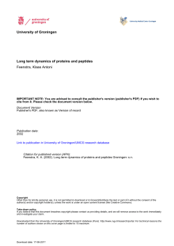 Long term dynamics of proteins and peptides Feenstra, Klaas