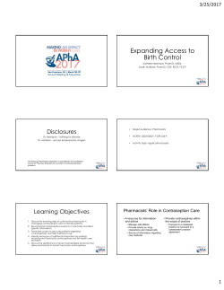 Expanding Access to Birth Control