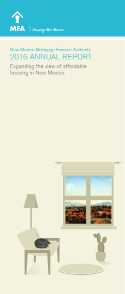2016 Annual Report - New Mexico Mortgage Finance Authority