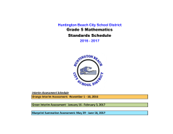 Grade 5 Mathematics Standards Schedule
