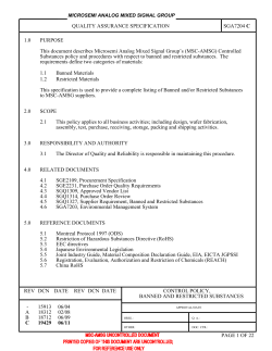 SGA7204, Control Policy, Banned and Restricted