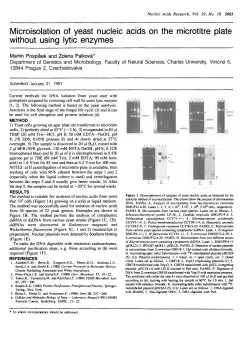 Microisolation of yeast nucleic acids on the microtitre plate without