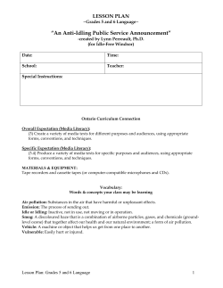 An Anti-Idling Public Service Announcement