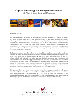 Capital Financing For Independent Schools