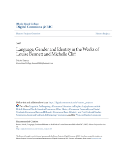Language, Gender and Identity in the Works of Louise Bennett and
