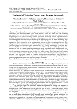 Evaluated of Testicular Tumors using Doppler Sonography