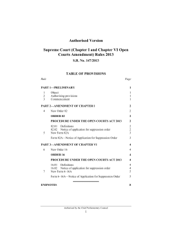 Authorised Version Supreme Court (Chapter I and Chapter VI Open