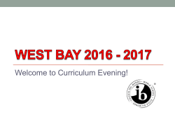 curric-night-2016 - West Vancouver Schools