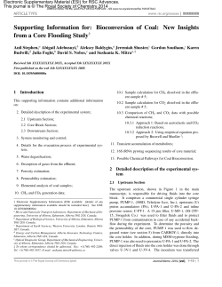 Supporting Information for: Bioconversion of Coal