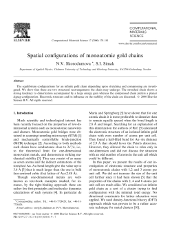 Spatial configurations of monoatomic gold chains