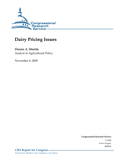 Dairy Pricing Issues - The National Agricultural Law Center