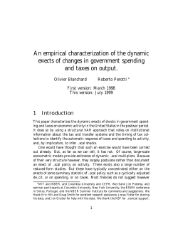 An empirical characterization of the dynamic e¤ects of changes in