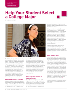 Help Your Student Select a College Major