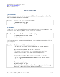 Title of Handout - San Jose State University