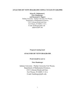 ANALYSIS OF VENN DIAGRAMS USING CYCLES IN GRAPHS