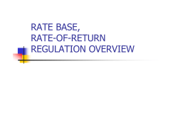 rate base, rate-of-return regulation overview