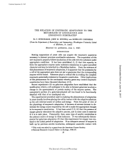 THE RELATION OF ENZYMATIC ADAPTATION TO THE