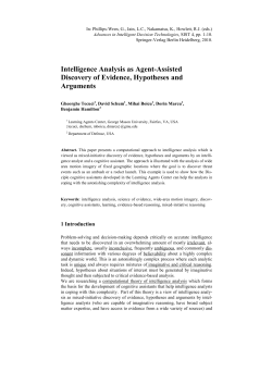 Intelligence Analysis as Agent-Assisted Discovery of Evidence