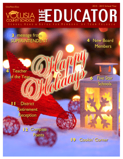 The Educator Newsletter FY15 Q2