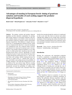 Advantages of masting in European beech: timing of granivore