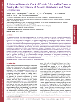 A Universal Molecular Clock of Protein Folds and Its Power in