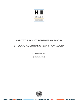 socio-cultural urban framework