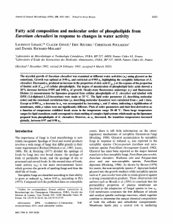Fatty acid composition and molecular order of phospholipids from