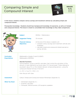 Comparing Simple and Compound Interest