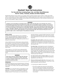 Stanfield&reg; Heat Pad Instructions