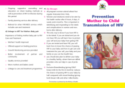 Prevention Mother to Child Transmission of HIV