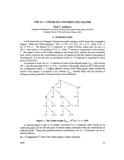 THE 3x +1 PROBLEM AND DIRECTED GRAPHS