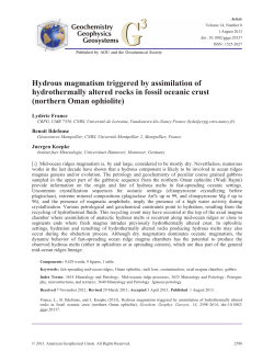 Hydrous magmatism triggered by assimilation of hydrothermally